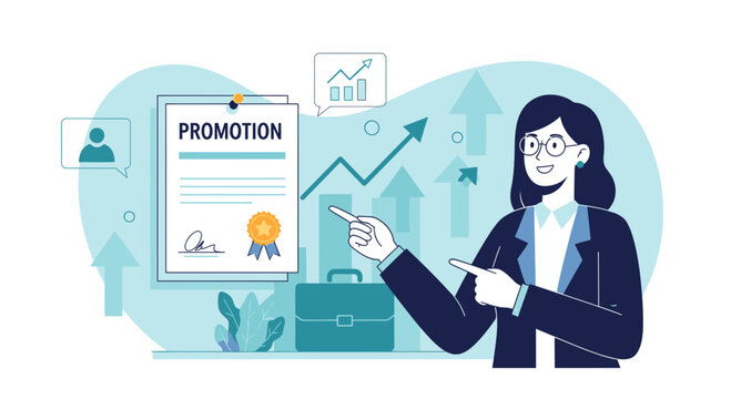 Professional Woman Celebrating Her Promotion, Demonstrating Career Advancement and Business Success