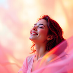 Fototapeta premium Softfocus Pastel Abstract Background with Neon Hues