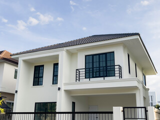 Modern building house exterior concept