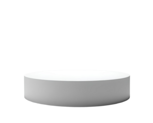 Empty white round podium or modern platform. Abstract 3d cylinder pedestal or product  (2)