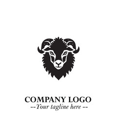 Head of Sheep Logo Symbol in Minimalist Modern Vector Design for Farm, Agriculture, and Wool Branding