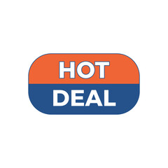Hand Made Hot deal vector badge promotion sticker with rounded corners isolated on white background