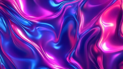 Obraz premium A vibrant abstract background with glowing neon lines, swirling light trails, and gradients in shades of purple, pink, and blue, creating a sense of motion and fluidity