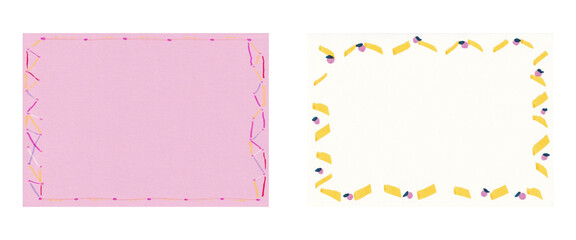 Ensemble de cartes &agrave; message rustiques dessin&eacute;es &agrave; la main