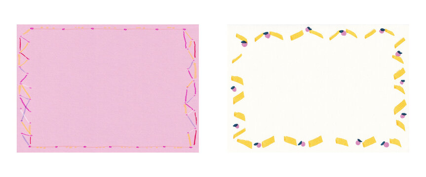 Ensemble de cartes &agrave; message rustiques dessin&eacute;es &agrave; la main