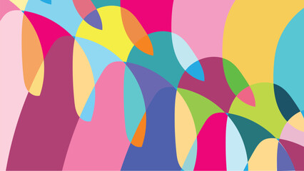 Abstract Overlay of Organic Shapes in Vibrant Colors background colorful
