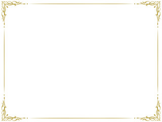 Naklejka premium 可愛いアンティークフレーム〜ゴールド〜 