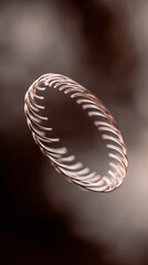 Elegant Abstract Rose Gold Metallic Ring Design with Curved Segments