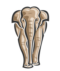 Vector illustration of White Royal Elephant