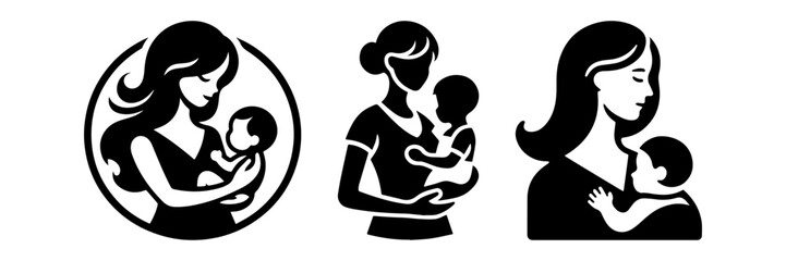 Motherhood: A Collection of Mother and Child Silhouettes.