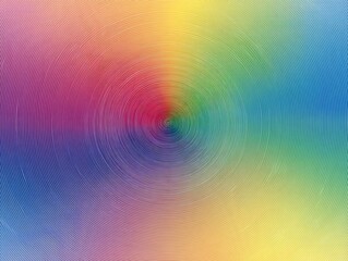 Vibrant Radial Rainbow Gradient with Concentric White Lines Abstract Background Texture