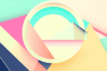 カラフルで立体的な幾何学的背景