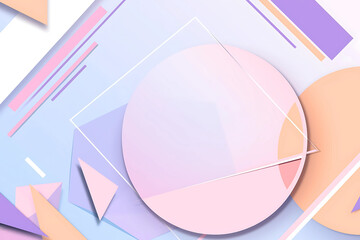 カラフルで立体的な幾何学的背景