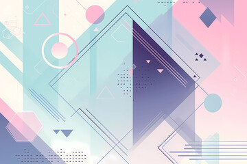 くすみパステルカラーのかわいい幾何学模様の背景