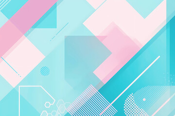 ピンクと水色のカラフルな幾何学的背景