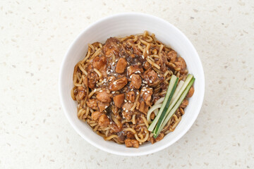 Jajangmyeon, black bean sauce noodles, Korean Food