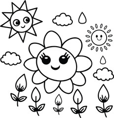 Versatile vector design featuring geometric shapes and text elements in a full color spectrum