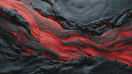 Molten lava flow volcanic rock lava texture glowing fissure cooled lava crust red molten stream volcanic eruption igneous rock lava field magma