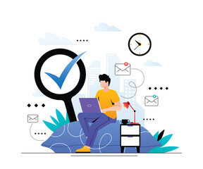 Abstract gradient career cushioning concept banner with color gradients