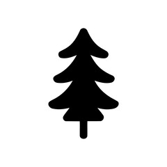 Fototapeta premium silhouette of a pine tree. christmas tree vector illustration