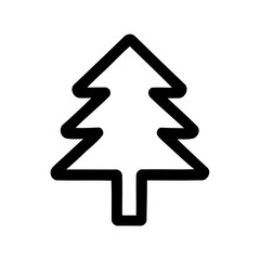 outline icon of a christmas tree. christmas tree icon