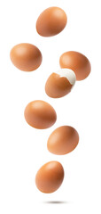 Eggs isolated on transparent png background