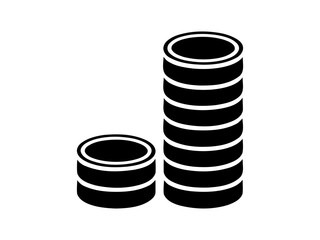 stacks of coins representing financial growth. stack of coins