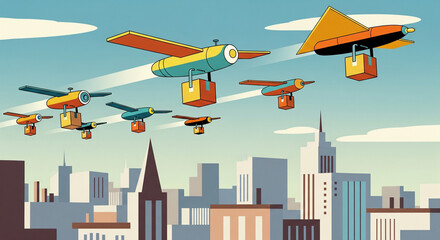 UPA 1950's style The Future of Urban Logistics: Delivery Drones