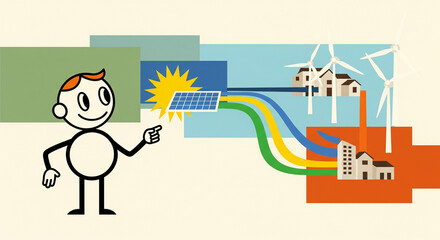 UPA 1950's style The Intelligent Flow of a Smart Energy Grid