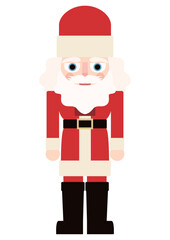 サンタクロースタイプのくるみ割り人形のベクターイラスト