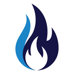 Illustration of a blue flame, perfect for design