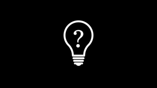 Animated Fun Fact Template with Quote and Light Bulb Symbol. Animated Template with Light Bulb Icon. 