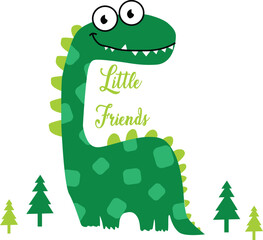little dinosaur t shirt  illustrations print vector art