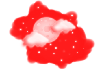 Abstract red bloom with dark center and speckled texture on black background