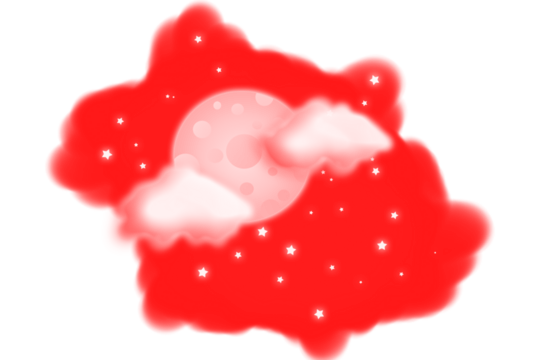 Abstract red bloom with dark center and speckled texture on black background