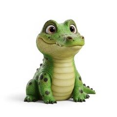 Naklejka premium Adorable cartoon alligator illustration for kids designs