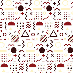 Pop Art Geometric Memphis Backgrounds: Bold, Colorful Pattern Tiles for Web and Packaging Design