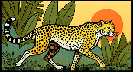 cheetah vector