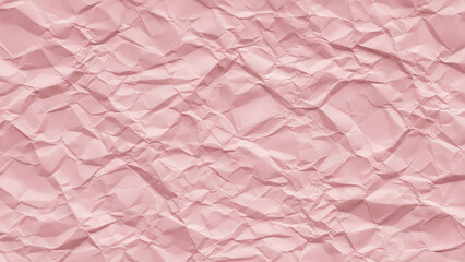 Fototapeta premium Soft pastel pink wrinkled paper with gentle folds and creases creating romantic textured background with subtle shadows and dimensional surface quality.