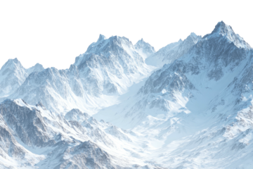 Snow-capped mountain range under a clear sky