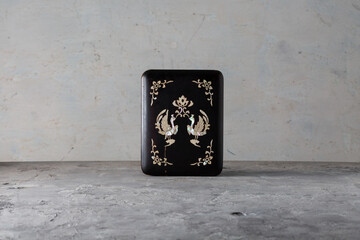 Raden Box with Tenpyo Phoenix Motif Lacquerware Nara Japan 1950s Vintage
