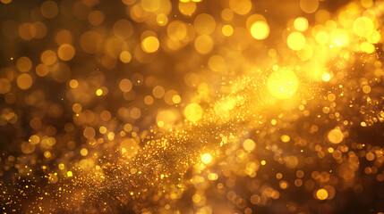 Elegant Golden Sprinkles for Holiday Ads and Web Design