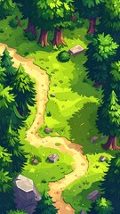 Forest path, bright, sunny