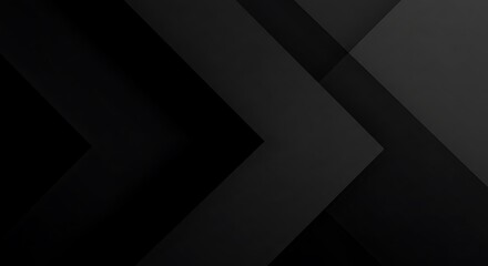 Abstract, minimalist background featuring overlapping dark grey and black geometric chevron shapes suggesting motion and depth