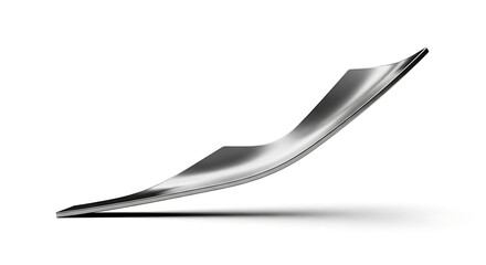 Obraz premium Sleek metal curve, modern abstract design element