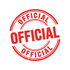 Red official stamp seal with double official text