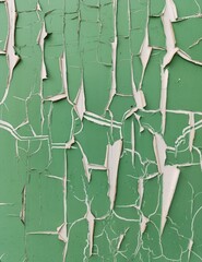 green background with old cracked paint