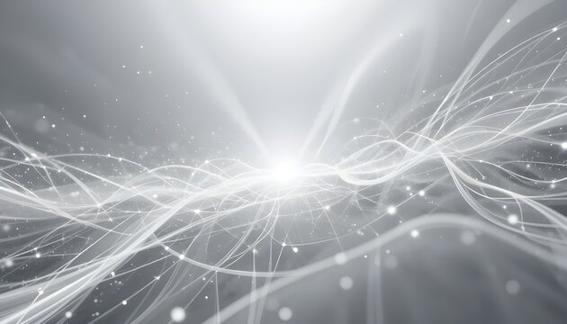 "Abstract White and Gray Background with Soft Lines and Light Effects – Minimal Vector Design for Modern Web Layouts, Posters, Banners, and Elegant Space Concepts"