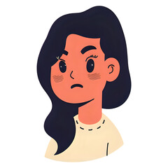 Illustration of a cartoon woman with an angry expression