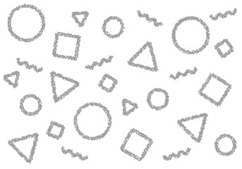 クレヨン素材　幾何学模様のポップな背景